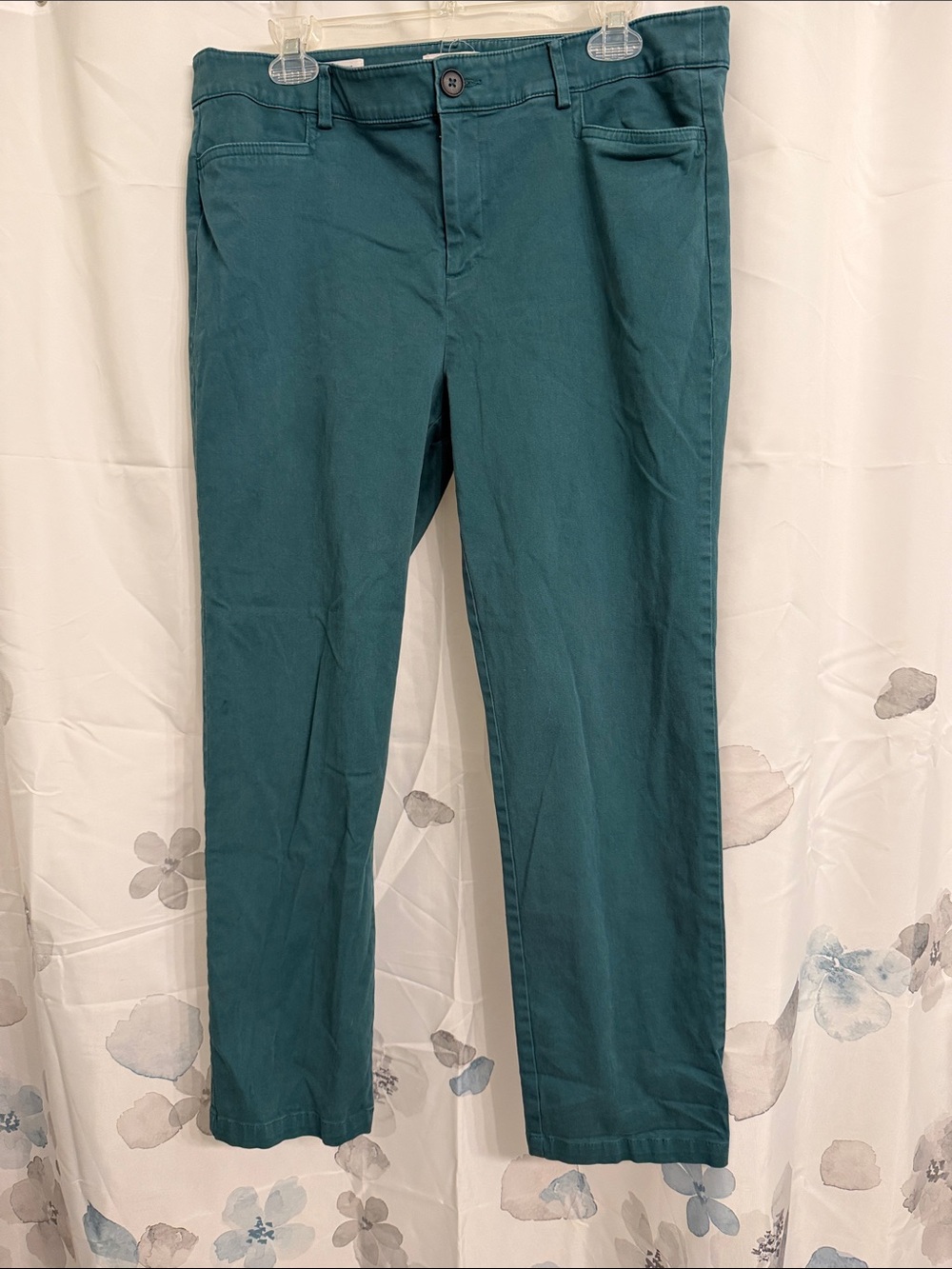LOFT Teal-Green Straight Leg Pants
